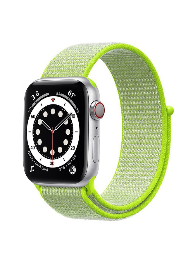 Perfii - Replacement Band For Apple Watch Series 6/SE/5/4/3/2/1 Yellow Green - Image 1