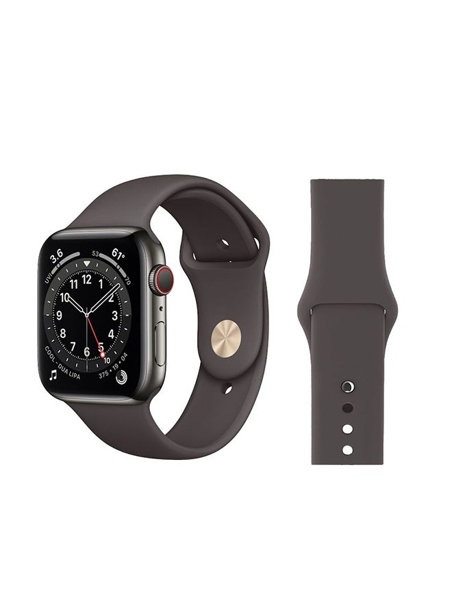 Perfii - Replacement Band For Apple Watch Series 6/SE/5/4/3/2/1 Cocoa - Image 1