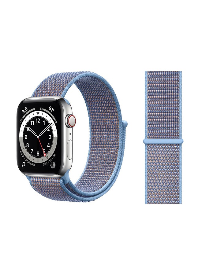 Perfii - Replacement Band For Apple Watch Series 6/SE/5/4/3/2/1 Cerulean Blue - Image 1