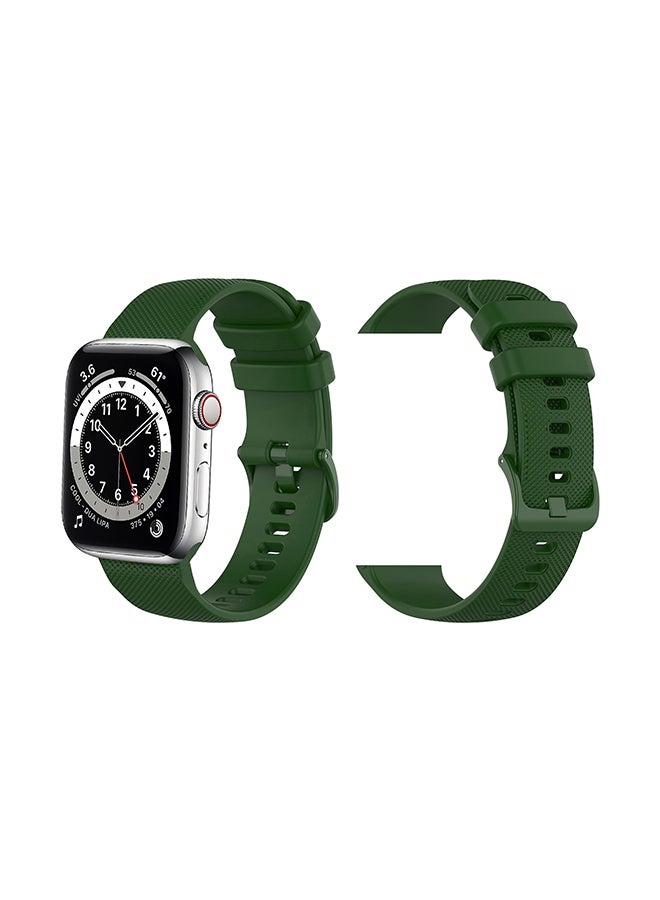 Perfii Matrix Silicon Replacement Band For Apple Watch Series 6/SE/5/4/3/2/1 Green