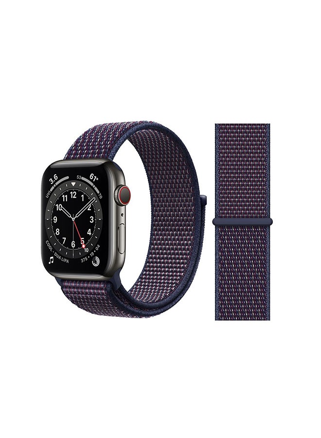 Perfii - Replacement Band For Apple Watch Series 6/SE/5/4/3/2/1 Indigo Blue - Image 1