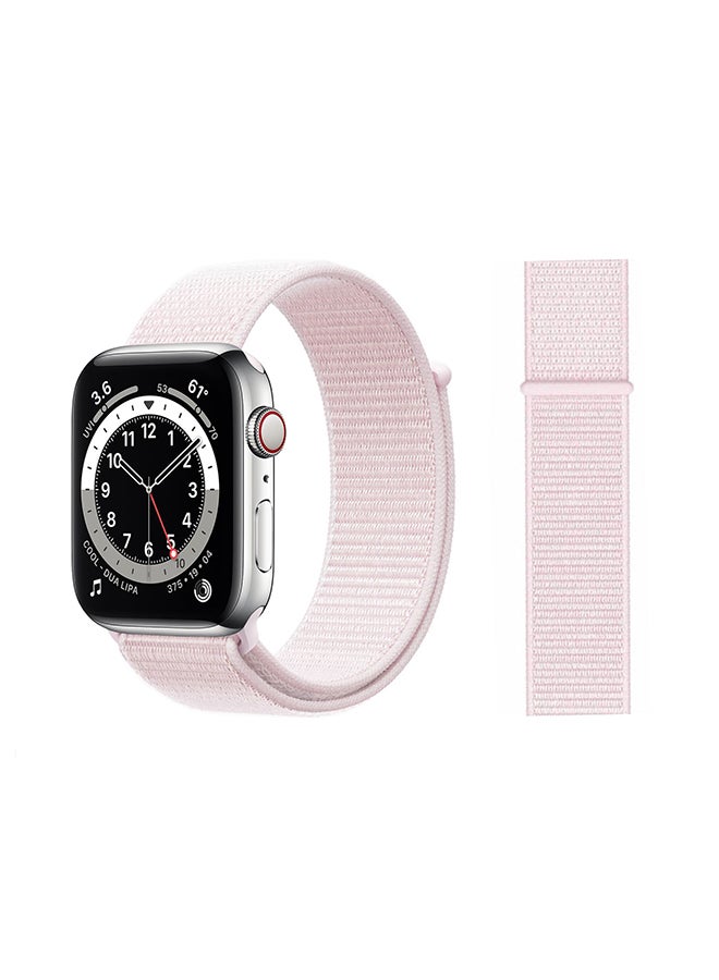 Perfii - Replacement Band For Apple Watch Series 6/SE/5/4/3/2/1 Pearl Pink - Image 1