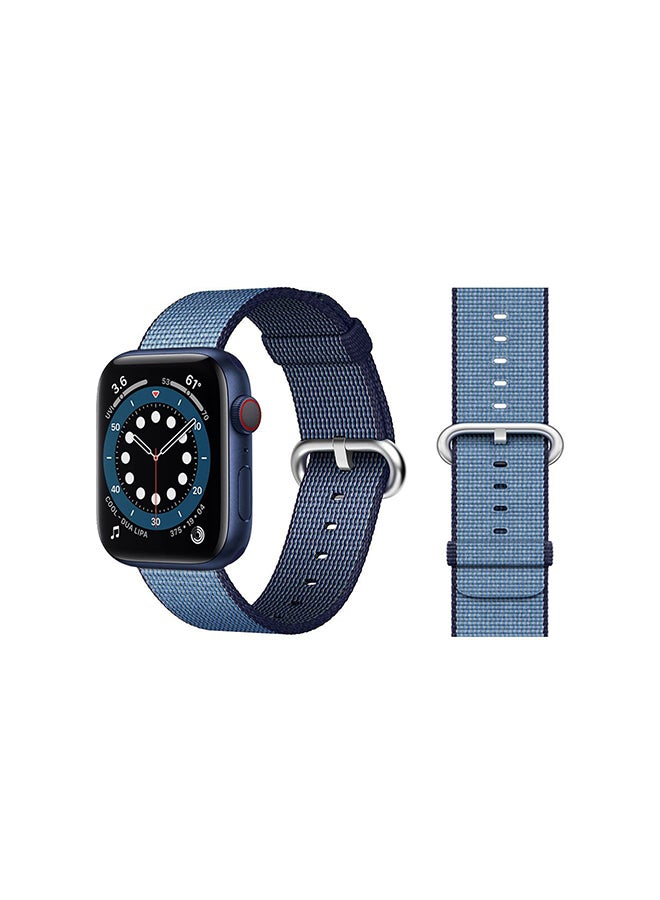 Perfii - Nylon Replacement Band For Apple Watch Series 6/SE/5/4/3/2/1 Navy Blue - Image 1