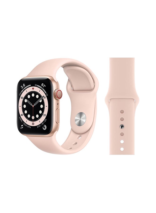 Perfii - Replacement Band For Apple Watch Series 6/SE/5/4/3/2/1 Pink Sand - Image 1
