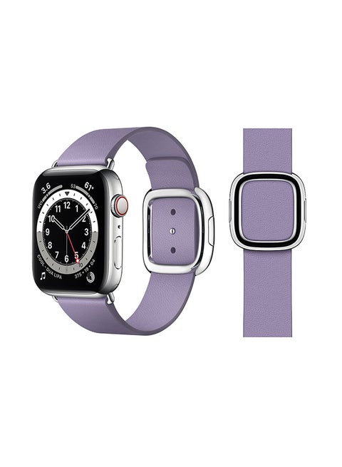 Leather Replacement Band For Apple Watch Series 6/SE/5/4/3/2/1 Lilac