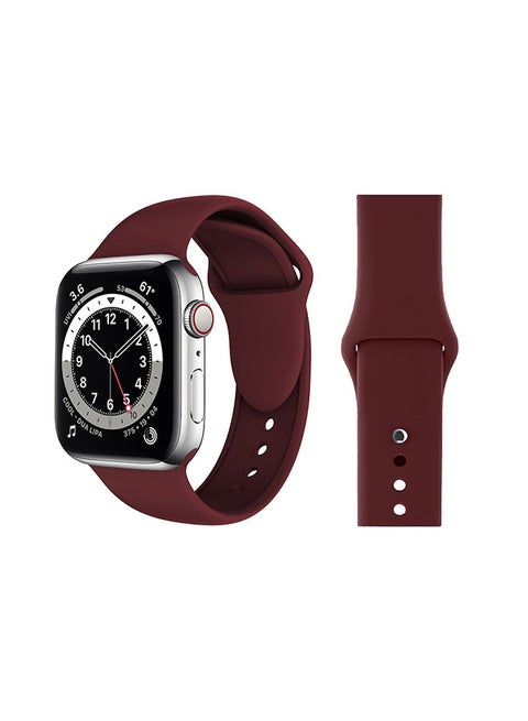 Replacement Band For Apple Watch Series 6/SE/5/4/3/2/1 Wine Red
