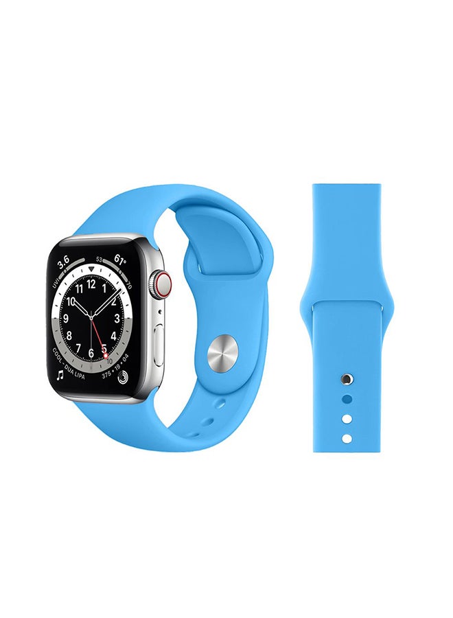 Perfii - Replacement Band For Apple Watch Series 6/SE/5/4/3/2/1 Blue - Image 1