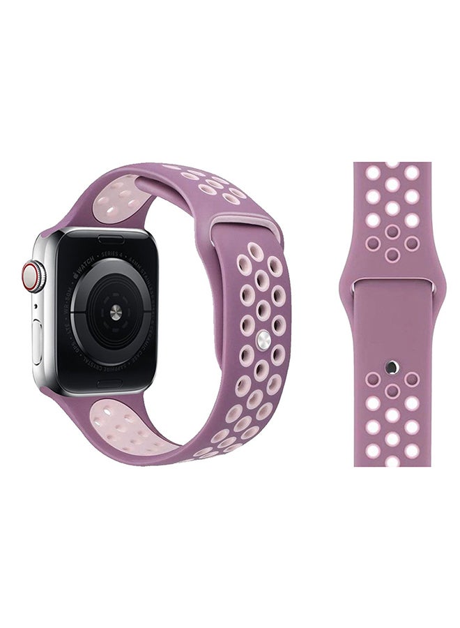 Perfii - Replacement Band For Apple Watch Series 6/SE/5/4/3/2/1 Violet Plum Fog - Image 1