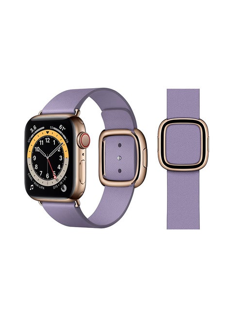 Leather Replacement Band For Apple Watch Series 6/SE/5/4/3/2/1 Lilac