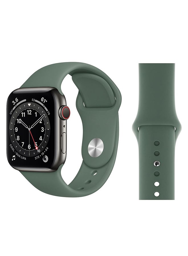 Perfii - Replacement Band For Apple Watch Series 6/SE/5/4/3/2/1 Pine Green - Image 1