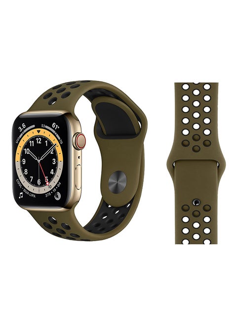 Replacement Band For Apple Watch Series 6/SE/5/4/3/2/1 Olive Flak