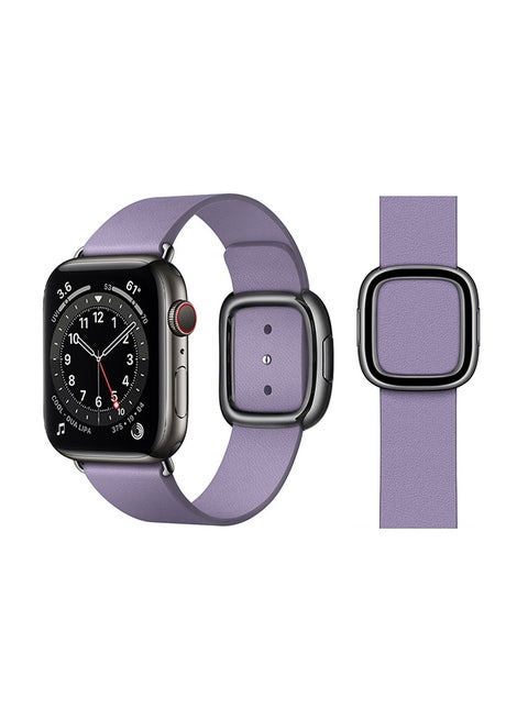 Leather Replacement Band For Apple Watch Series 6/SE/5/4/3/2/1 Lilac