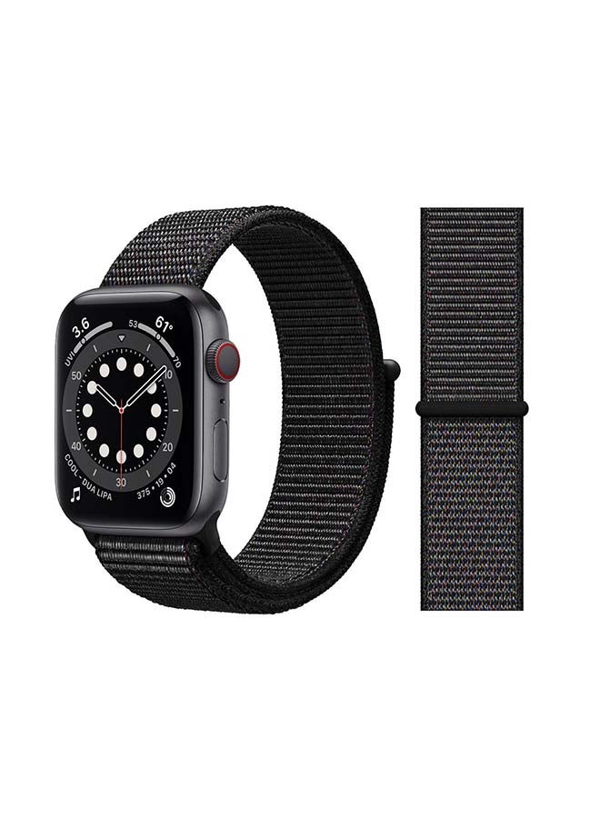Perfii - Replacement Band For Apple Watch Series 6/SE/5/4/3/2/1 Starry Black - Image 1