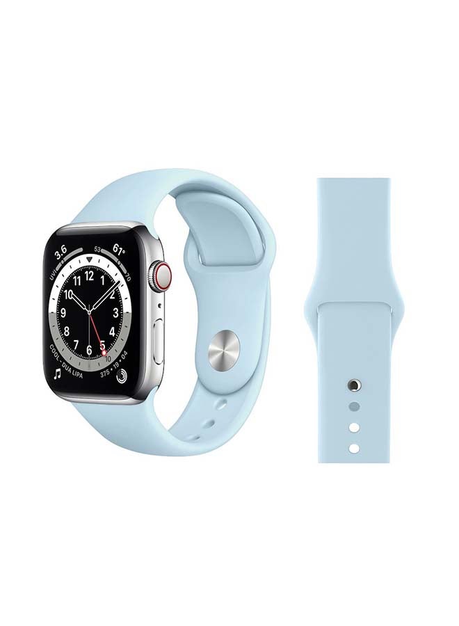 Perfii - Replacement Band For Apple Watch Series 6/SE/5/4/3/2/1 Sky Blue - Image 1