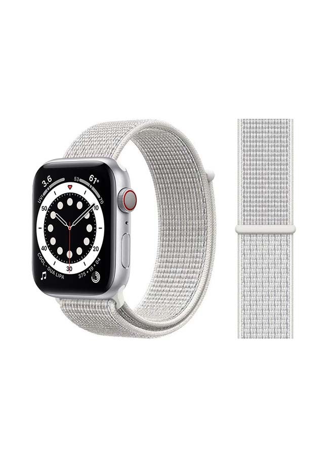 Perfii - Replacement Band For Apple Watch Series 6/SE/5/4/3/2/1 Summit White - Image 1