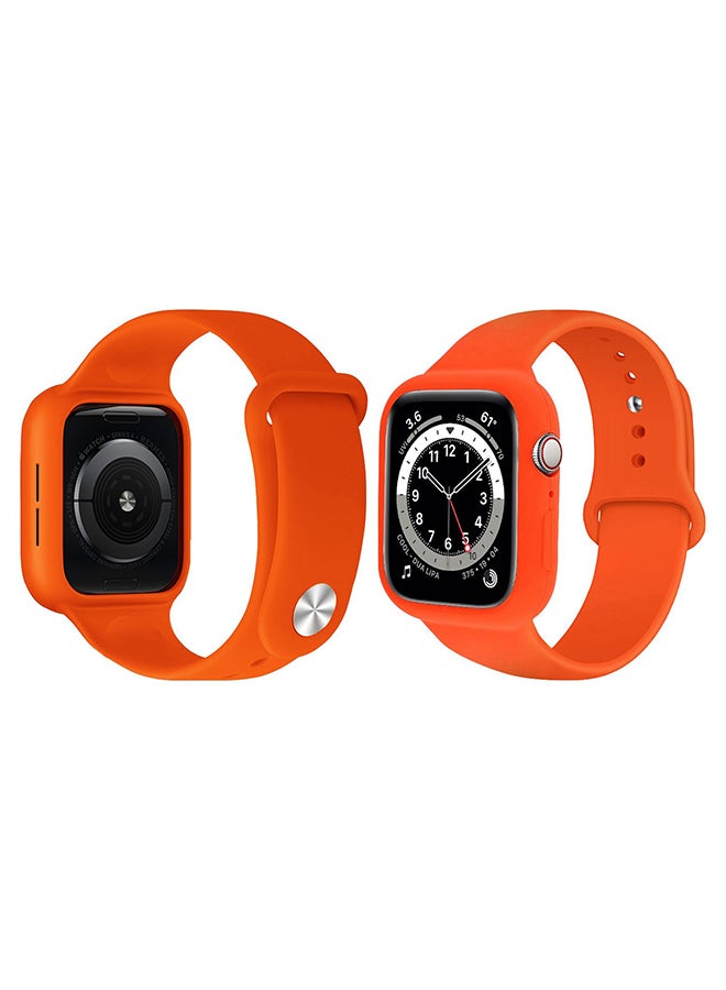 Perfii Replacement Band For Apple Watch Series 6/SE/5/4 Orange
