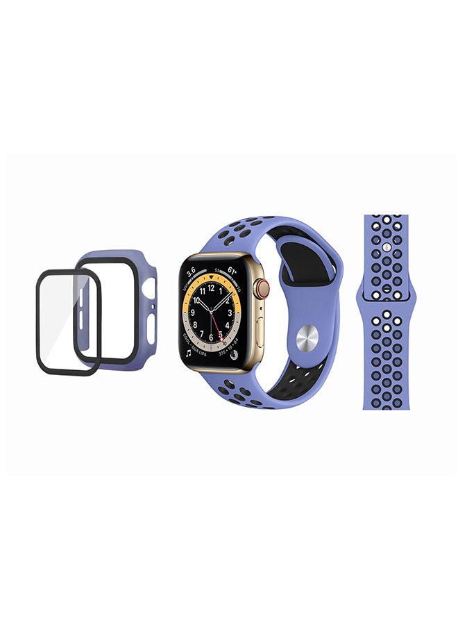 Perfii - Bumper Replacement Band For Apple Watch Series 6/SE/5/4 Purple - Image 1