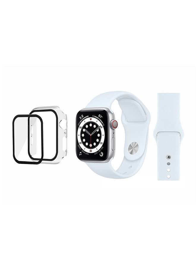 Perfii - Bumper Replacement Band For Apple Watch Series 6/SE/5/4 Clear - Image 1