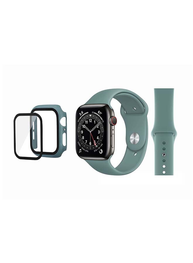 Perfii - Bumper Replacement Band For Apple Watch Series 6/SE/5/4 Cactus Green - Image 1