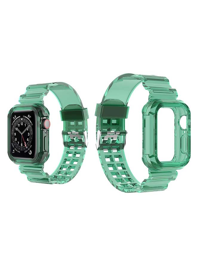 Perfii Ice Case Replacement Band For Apple Watch Series 6/SE/5/4 Green