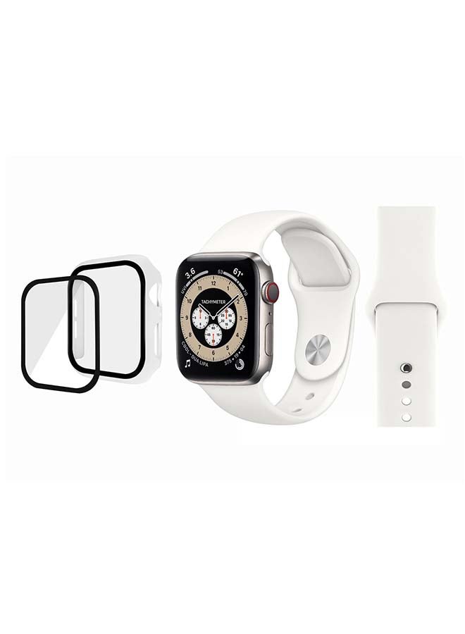 Perfii - Bumper Replacement Band For Apple Watch Series 6/SE/5/4 White - Image 1