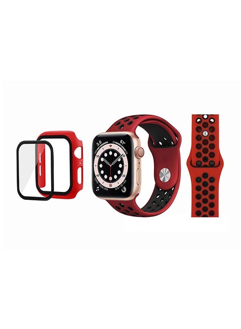 Bumper Replacement Band For Apple Watch Series 6/SE/5/4 Red