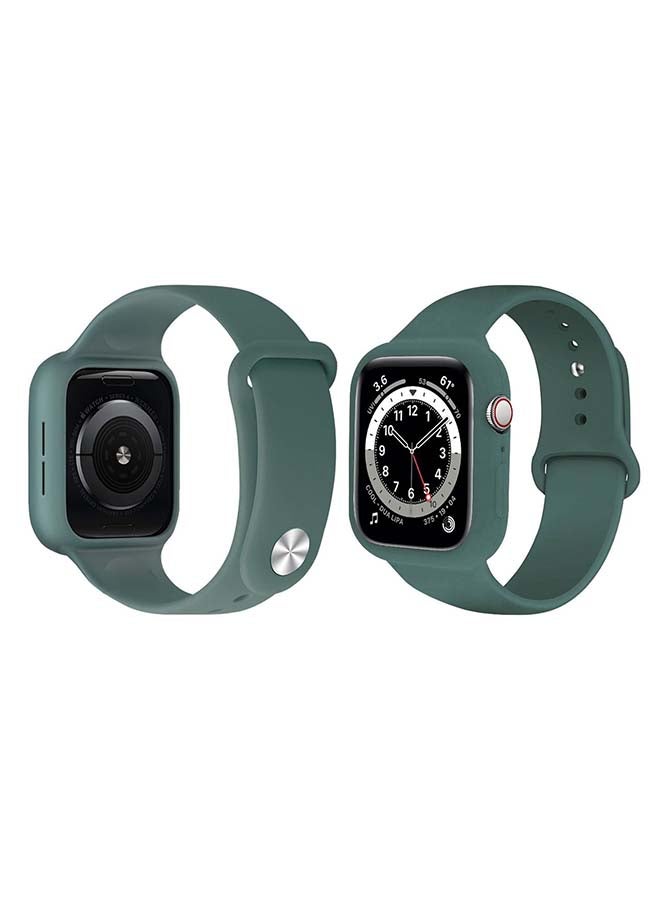 بيرفيي سوار بديل لساعة أبل لسلسلة 6/SE‏/5‏/4 أخضر صنوبر