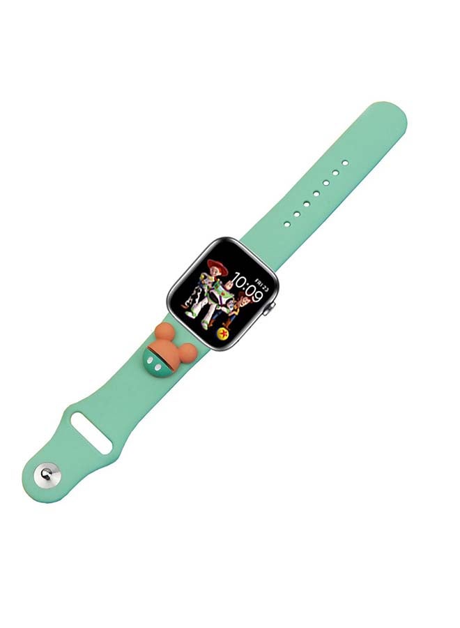 Perfii Cartoon Replacement Band For Apple Watch Series 6/SE/5/4/3/2/1 Green