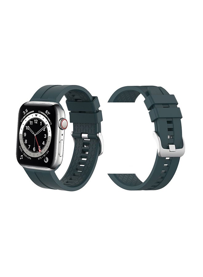 Perfii Silicon Replacement Band For Apple Watch Series 6/SE/5/4/3/2/1 Dark Green
