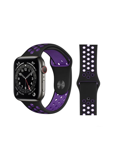 Replacement Band For Apple Watch Series 6/SE/5/4/3/2/1 Black Purple