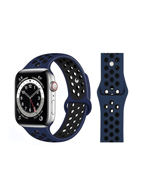 Replacement Band For Apple Watch Series 6/SE/5/4/3/2/1 Midnight Blue Black