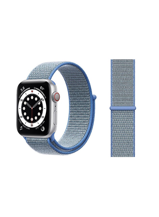 Perfii - Replacement Band For Apple Watch Series 6/SE/5/4/3/2/1 Lake Blue - Image 1