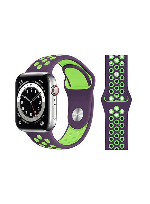Replacement Band For Apple Watch Series 6/SE/5/4/3/2/1 Purple Green