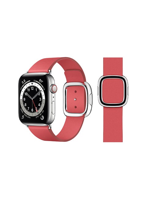 Leather Replacement Band For Apple Watch Series 6/SE/5/4/3/2/1 Peony Pink