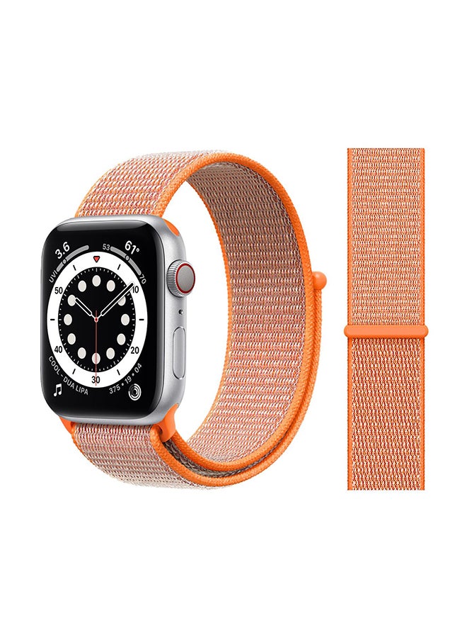Perfii - Replacement Band For Apple Watch Series 6/SE/5/4/3/2/1 Orange - Image 1