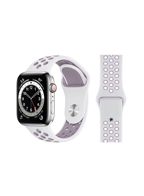 Replacement Band For Apple Watch Series 6/SE/5/4/3/2/1 White Purple