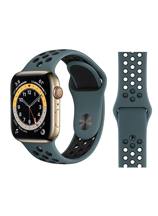 Perfii - Replacement Band For Apple Watch Series 6/SE/5/4/3/2/1 Celestial Teal - Image 1