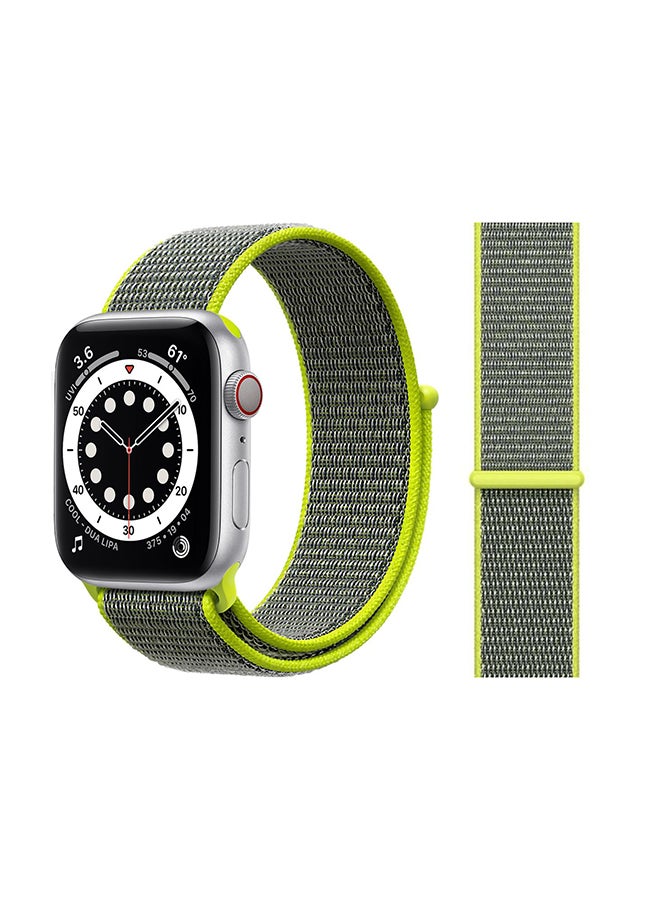 Perfii - Replacement Band For Apple Watch Series 6/SE/5/4/3/2/1 Green Grey - Image 1