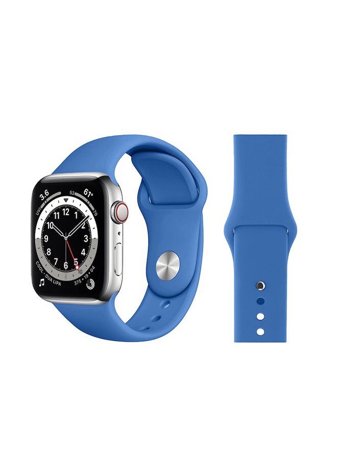 Perfii - Replacement Band For Apple Watch Series 6/SE/5/4/3/2/1 Royal Blue - Image 1