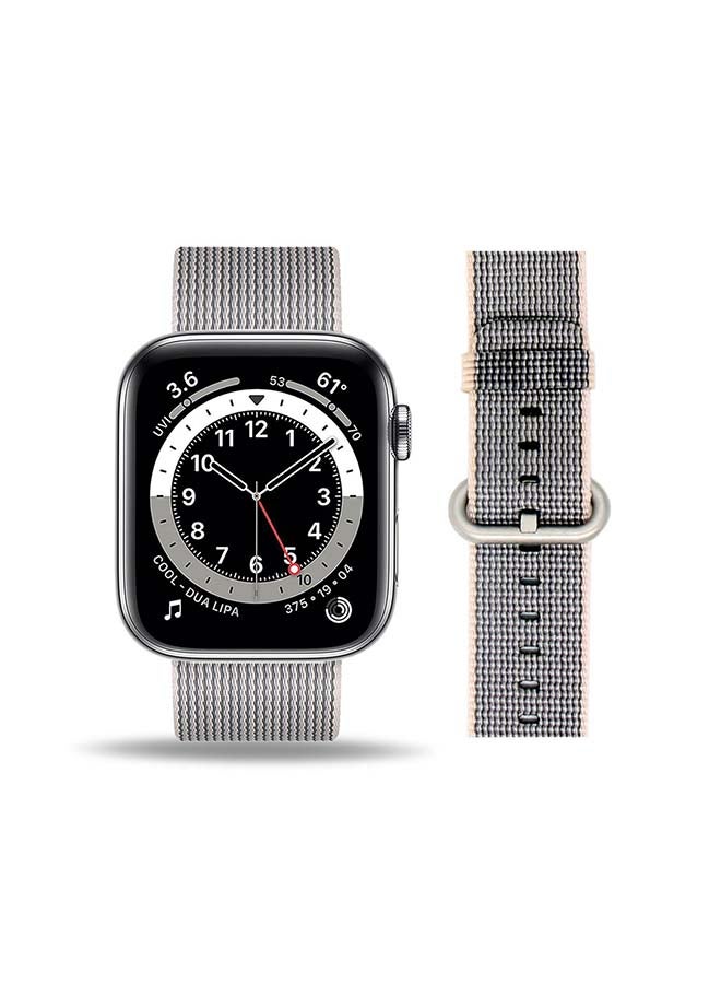 Perfii - Nylon Replacement Band For Apple Watch Series 6/SE/5/4/3/2/1 Pearl Pink - Image 1