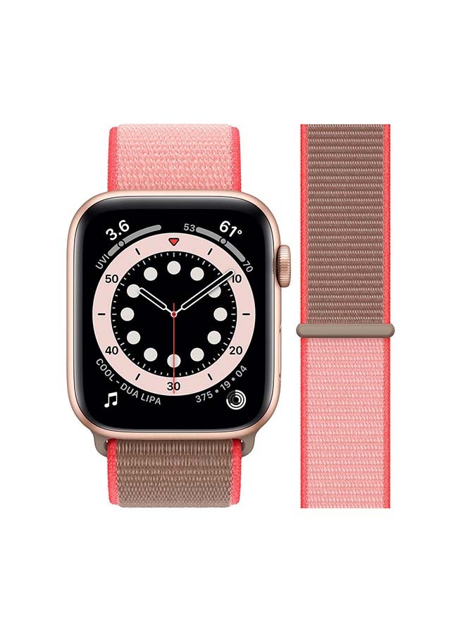 Perfii - Replacement Band For Apple Watch Series 6/SE/5/4/3/2/1 Neon Pink - Image 1