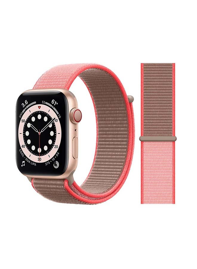 Perfii - Replacement Band For Apple Watch Series 6/SE/5/4/3/2/1 Neon Pink - Image 1