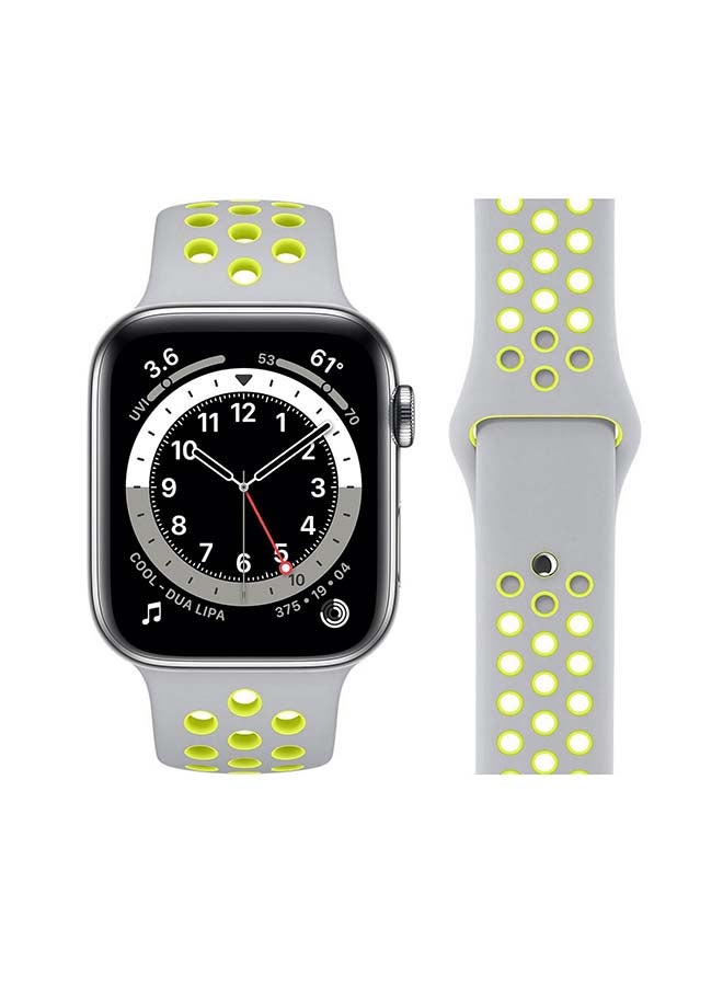 بيرفيي سوار بديل لساعة أبل سلسلة 6/SE/5/4/3/2/1 فضي فولت