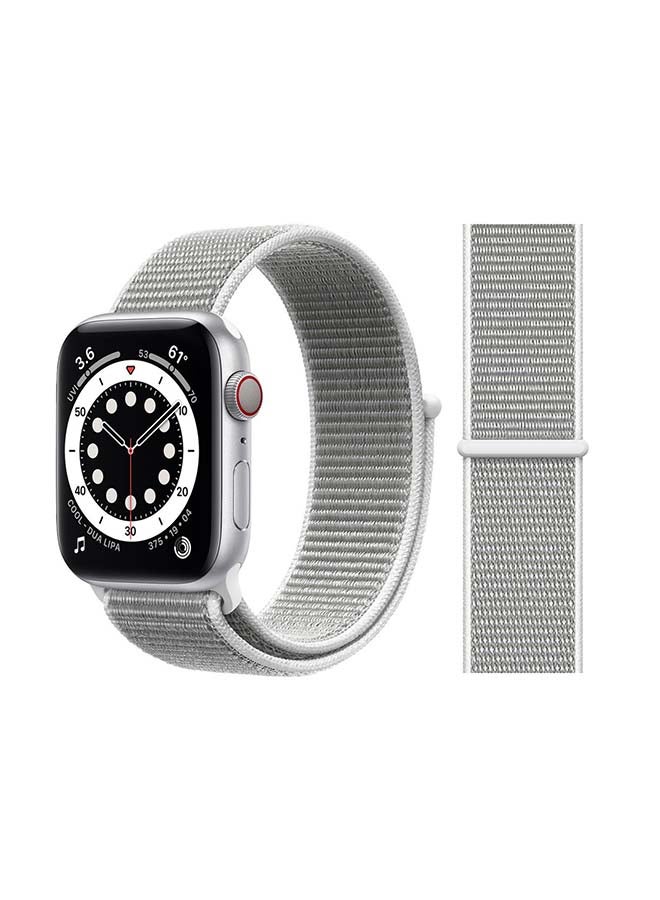 Replacement Band For Apple Watch Series 6/SE/5/4/3/2/1 Seashell Silver - v1610521284/N43430838A_1