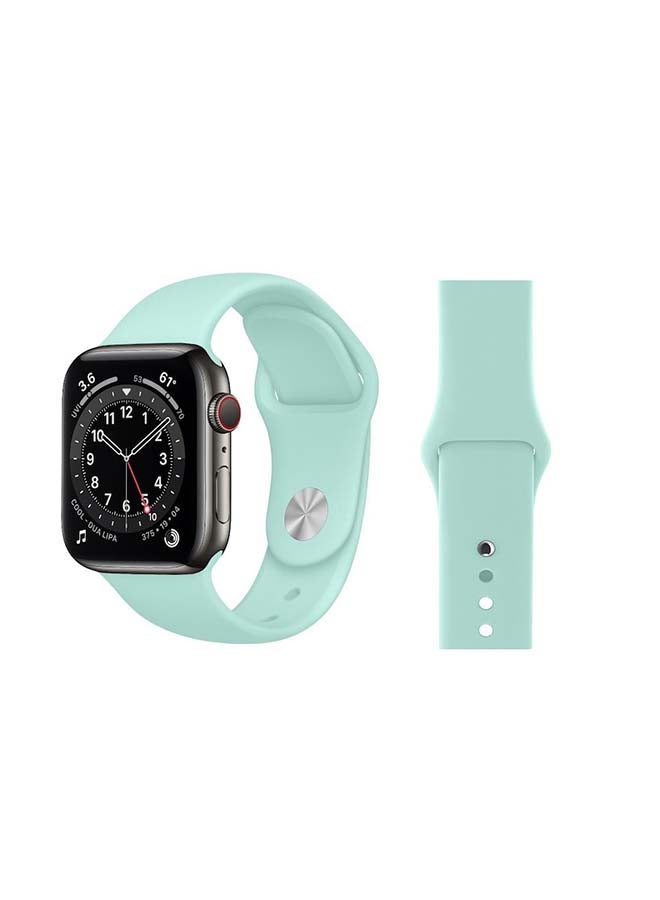 Perfii - Replacement Band For Apple Watch Series 6/SE/5/4/3/2/1 Marine Green - Image 1