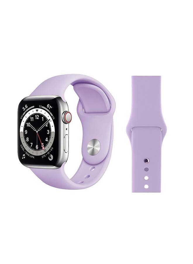 Perfii - Replacement Band For Apple Watch Series 6/SE/5/4/3/2/1 Light Purple - Image 1