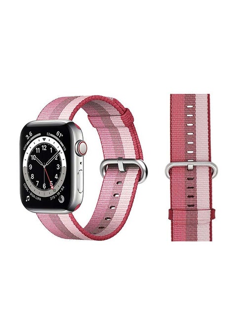 Nylon Replacement Band For Apple Watch Series 6/SE/5/4/3/2/1 Berry Pink