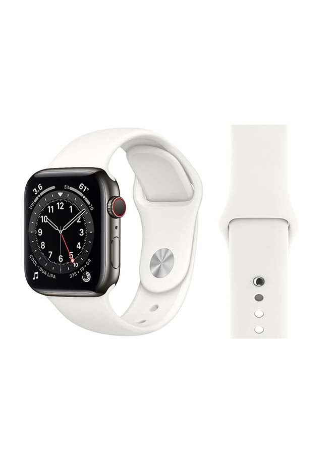 Perfii - Replacement Band For Apple Watch Series 6/SE/5/4/3/2/1 Soft White - Image 1
