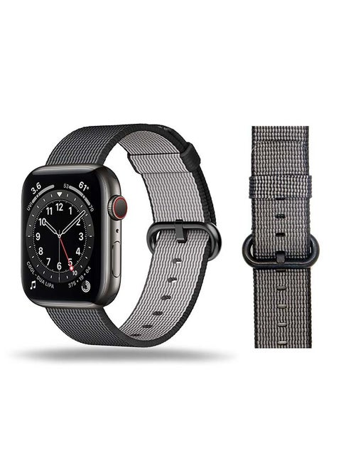 Nylon Replacement Band For Apple Watch Series 6/SE/5/4/3/2/1 Black