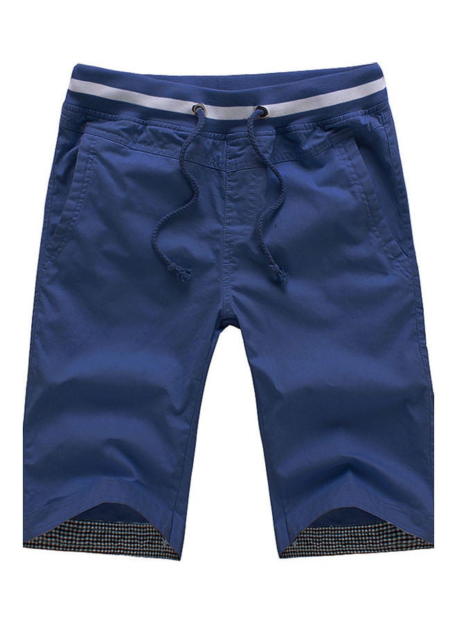 Drawstring Detail Shorts Dark Blue 